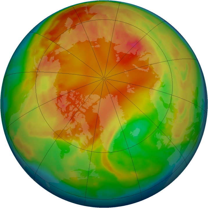 Arctic ozone map for 21 February 2013